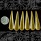 Raw Brass Hammered Brass Drop Charms - Set of Six - XXX - B-C70